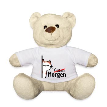 KEIN GUTEN MORGEN, MORGENMUFFEL! LUSTIGER SPRUCH - Nounours - blanc - Devant