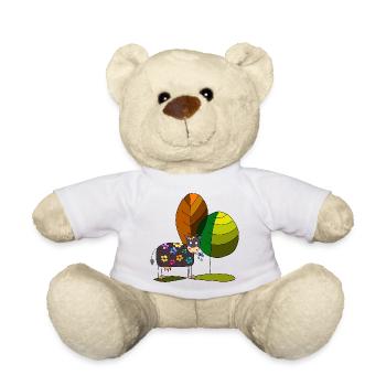 Cow - Teddy Bear - white - Front