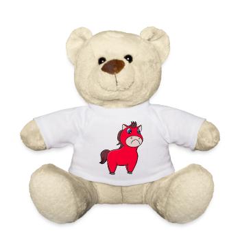 Heulendes Pferd - Teddy - Weiß - Vorne
