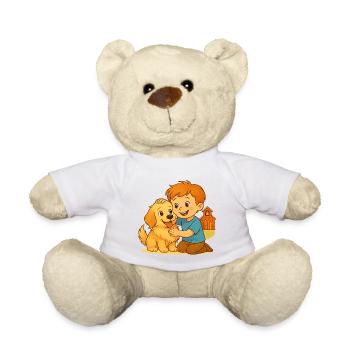 Fluffy und der glückliche Freund – Emotionale Bindung - Teddy - Weiß - Vorne