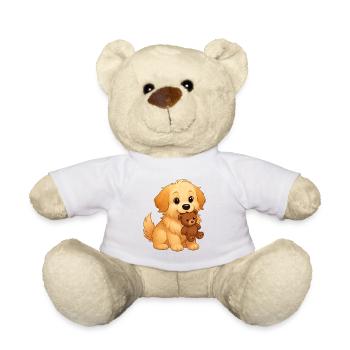 Fluffy Finds Lost Toy - Teddy Bear - white - Front
