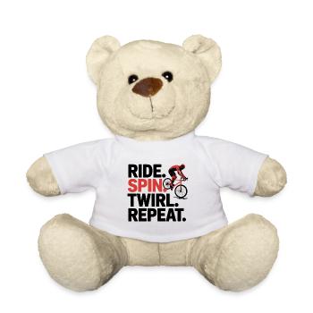 Ride as Art  - Teddy Bear - white - Front