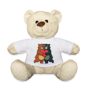 Zwei Bären Herzfreundschaft - Teddy - Weiß - Vorne