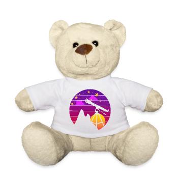 Retro Astronomy Telescope Sunset - Teddy Bear - white - Front