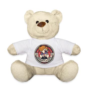 Naughty and Cute Vintage Pinup - Teddy Bear - white - Front