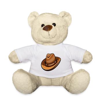 Cowboy hat - Teddy Bear - white - Front