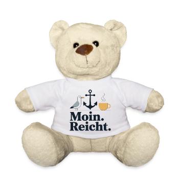  Moin. Reicht. Anker Möwe Kaffee Nordsee Ostsee - Teddy - Weiß - Vorne