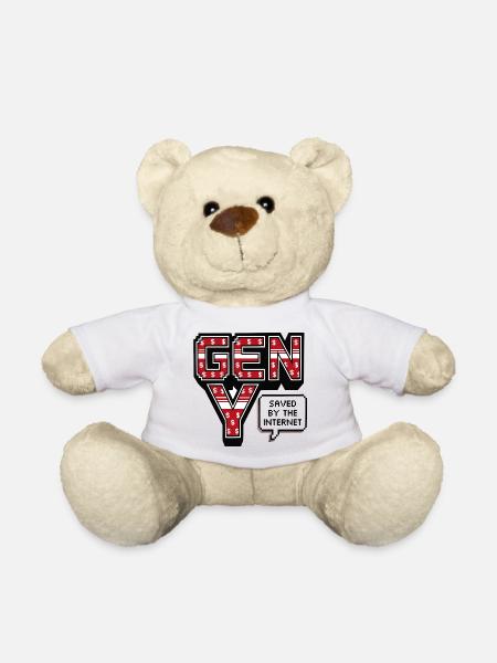 Génération Y, génération Y, Chemise Millennials, sweat à capuche - Nounours - blanc