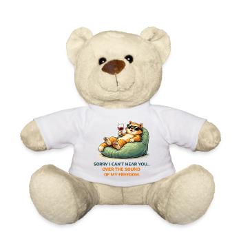 Entspanntes Katzenwein-Meme - Teddy - Weiß - Vorne