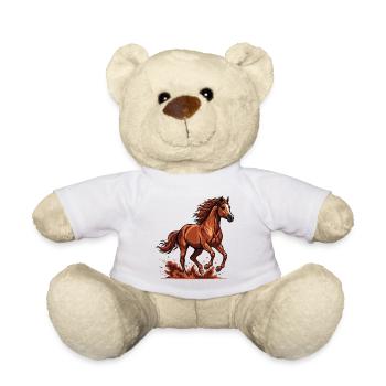 Arabisches Kastanienpferd Reitkraftenergie - Teddy - Weiß - Vorne