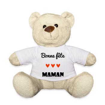HAPPY BIRTHDAY. HAPPY MOTHER'S DAY. MAMMA. MOTHER'S DAY - Teddy Bear - white - Front