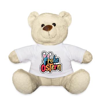 Frohe Ostern Hase - Teddy - Weiß - Vorne