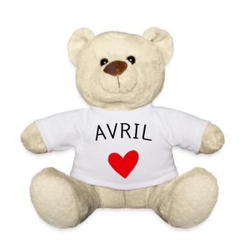 Future maman Avril – Bébé en route ❤️ - Nounours - blanc - Devant