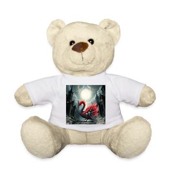 Gotischer Phönix mit Totenköpfen - Teddy - Weiß - Vorne