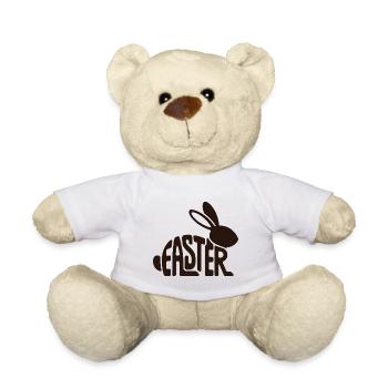 Forme faute de frappe du lapin de Pâques - Nounours - blanc - Devant