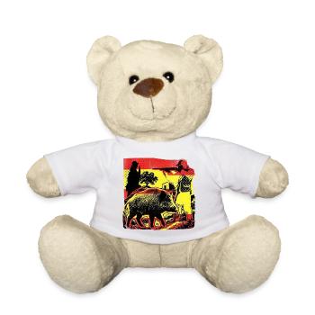 Chasseur Drapeau espagnol Sanglier espagnol - Nounours - blanc - Devant
