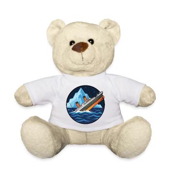 Titanic Schiff Eisberg Illustration - Nounours - blanc - Devant