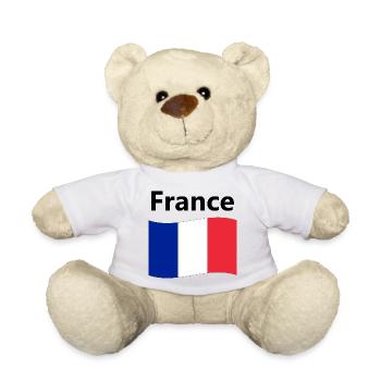 Drapeau Français - Nounours - blanc - Devant
