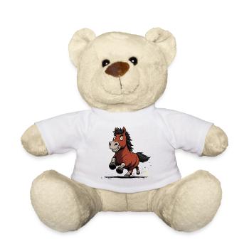 Running Pony Caricature - Teddy Bear - white - Front