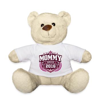 Mama seit 2016 – Stolze neue Mama Design - Teddy - Weiß - Vorne