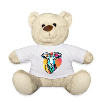 Bunte Regenbogenziege - Teddy - Weiß - Vorne
