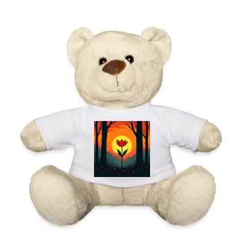 Sun rose in the forest - Teddy Bear - white - Front