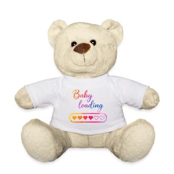 Cœur de chargement de bébé - Nounours - blanc - Devant