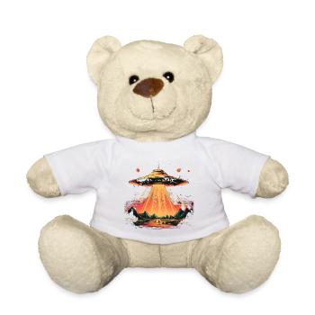 UFO arc over mountains - Teddy Bear - white - Front