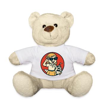 Sunny Sailor Circle Art - Teddy Bear - white - Front