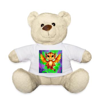 dragon - Teddy Bear - white - Front