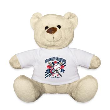 Red White Baseball All Star Spirit - Teddy - Weiß - Vorne