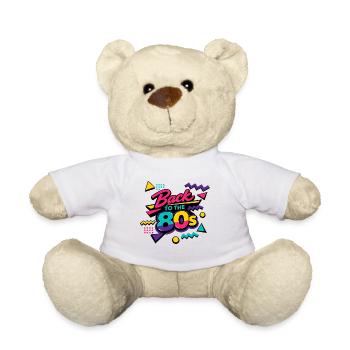 Back to the 80s Neon Pop - Teddy Bear - white - Front