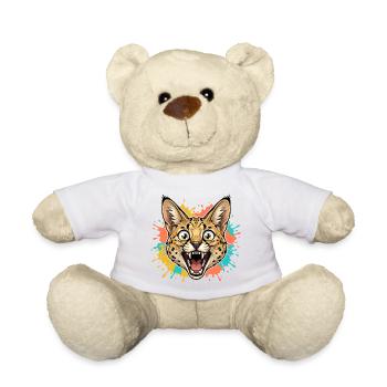 Jaguar head with paint splash - Teddy Bear - white - Front