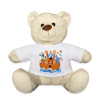 L’Arche de Noé : Animaux pour enfants Giraffe Éléphant mignon - Nounours - blanc - Devant