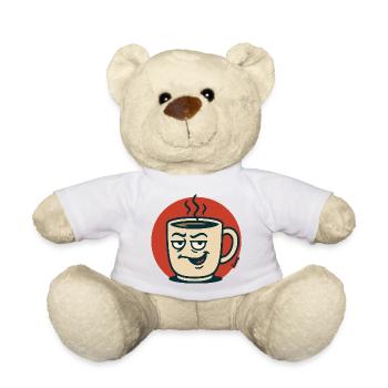 Sly Smirking Coffee Mug - Teddy Bear - white - Front