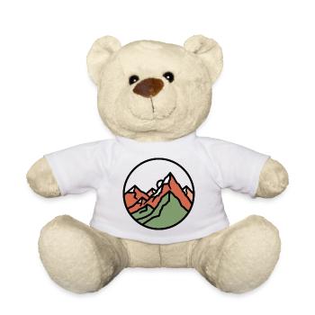 District Mountains Sunset - Teddy Bear - white - Front