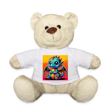 dragon - Teddy Bear - white - Front