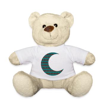 Croissant de lune avec motif oriental - Nounours - blanc - Devant