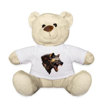 Mechanischer Hyaenakopf mit leuchtenden Akzenten - Teddy - Weiß - Vorne