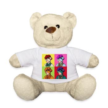 Schwarzwaldmädel Pop Art – Tradition trifft Modern - Teddy - Weiß - Vorne