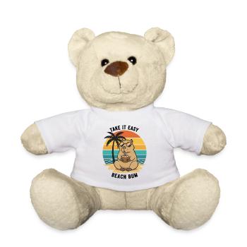 Capybara Beach Bum, ganz ruhig - Teddy - Weiß - Vorne