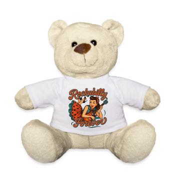 Rockabilly Forever: Rockabella mit E-Gitarre - Teddy - Weiß - Vorne