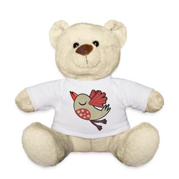 Kleiner Brauner Vogel - Teddy - Weiß - Vorne