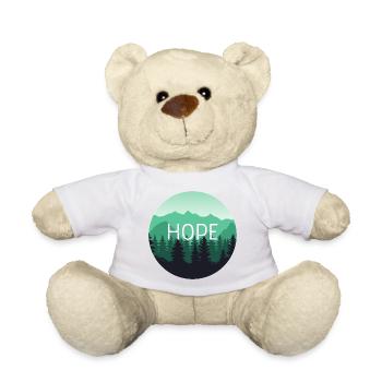 Hoffnung, Wald, Berglandschaft - Teddy - Weiß - Vorne