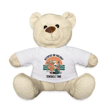 Poulpe Octopus On Holiday Tentacle Time Chill - Teddy Bear - white - Front
