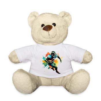American-Football-Spieler-Illustrationen im Trend - Teddy - Weiß - Vorne