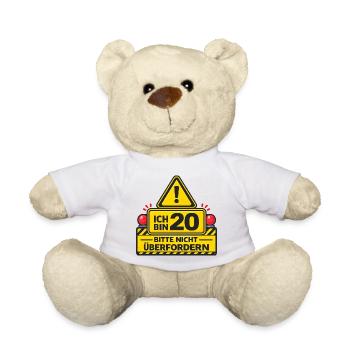 Ich bin 20 – Bitte nicht überfordern - Teddy - Weiß - Vorne