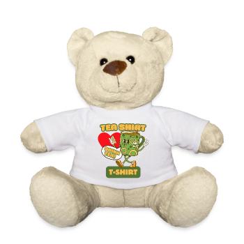 T-shirt Tea - Pour les amateurs de thé - Nounours - blanc - Devant