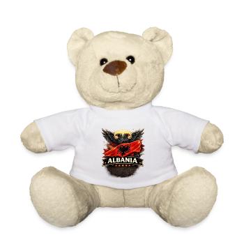 Albania Eagle Flag - Teddy Bear - white - Front