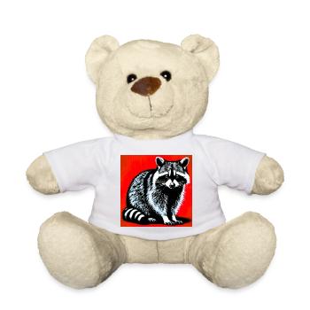 Raton laveur - Nounours - blanc - Devant